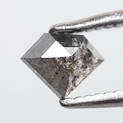 0.30 CT Geometric Shape Salt and Pepper Diamond 4 MM Gray Black Color Natural Loose Diamond