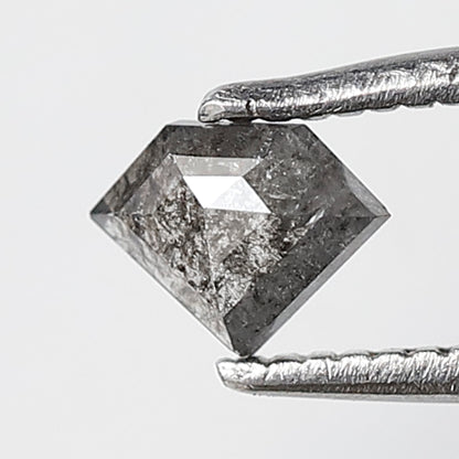 0.30 CT Geometric Shape Salt and Pepper Diamond 4 MM Gray Black Color Natural Loose Diamond