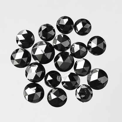 Treated Black 2.83 Ct Round Rose Cut Diamonds | AA Quality 2.7–3.8 mm Loose Diamond Lot