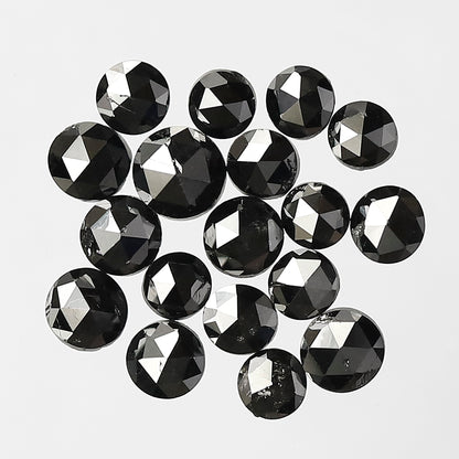 Treated Black 2.83 Ct Round Rose Cut Diamonds | AA Quality 2.7–3.8 mm Loose Diamond Lot