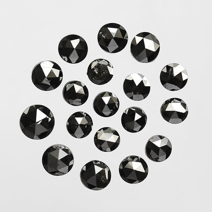 Treated Black 2.83 Ct Round Rose Cut Diamonds | AA Quality 2.7–3.8 mm Loose Diamond Lot