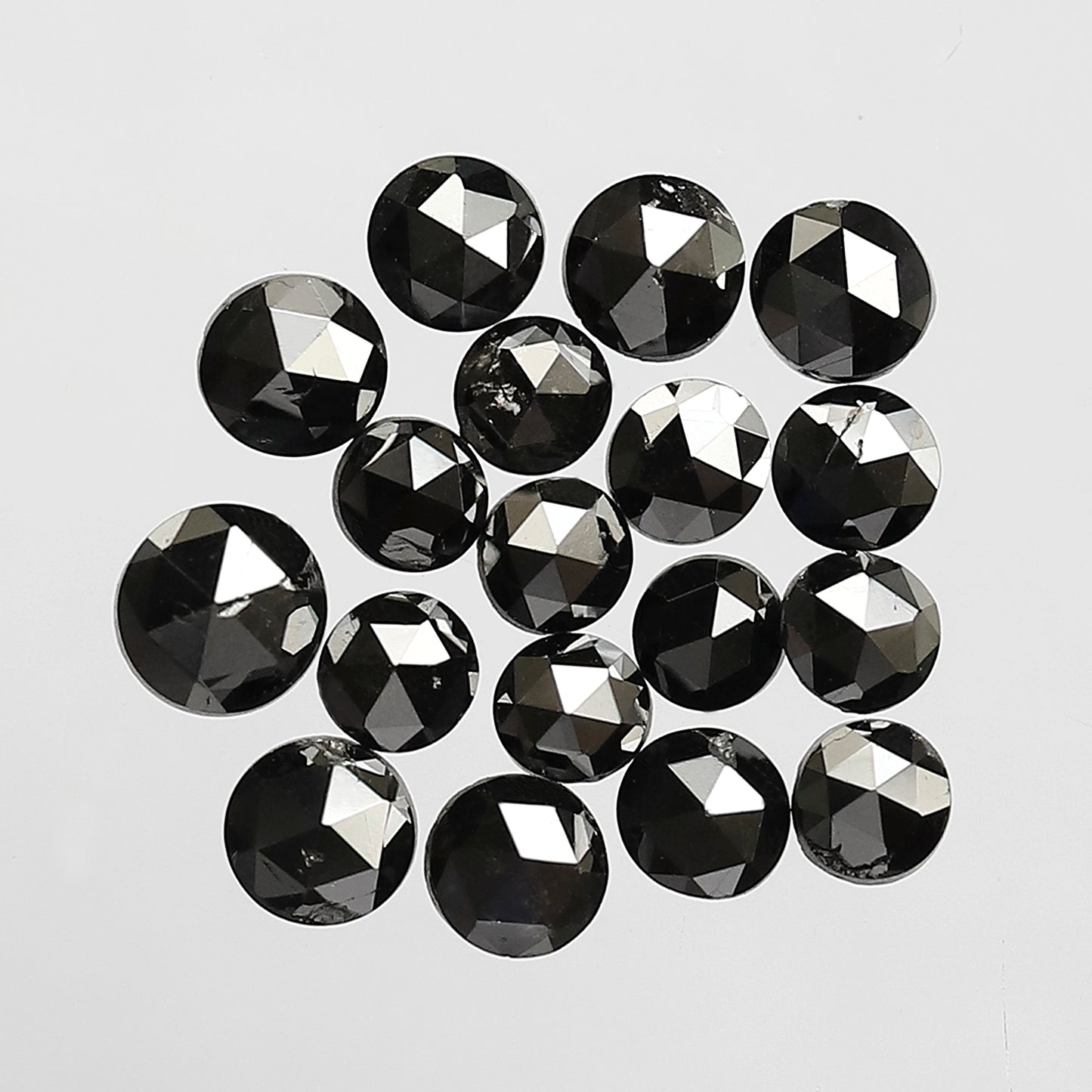 Treated Black 2.83 Ct Round Rose Cut Diamonds | AA Quality 2.7–3.8 mm Loose Diamond Lot