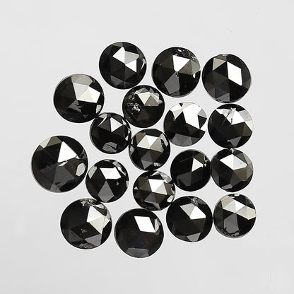 Treated Black 2.83 Ct Round Rose Cut Diamonds | AA Quality 2.7–3.8 mm Loose Diamond Lot