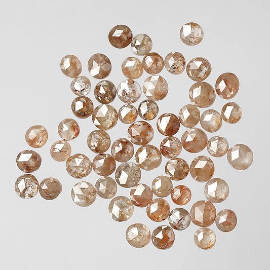 3.85 Ct 2–2.5 mm Round Rose Cut Treated Red Diamonds | Earth Mined Loose Diamond Lot For Bridal Jewelry