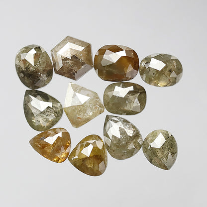 5.00 Ct Mixed Shape Rustic Diamond Lot | 11 Pcs Fancy Color 4.8–5.7 mm Natural Loose Diamonds