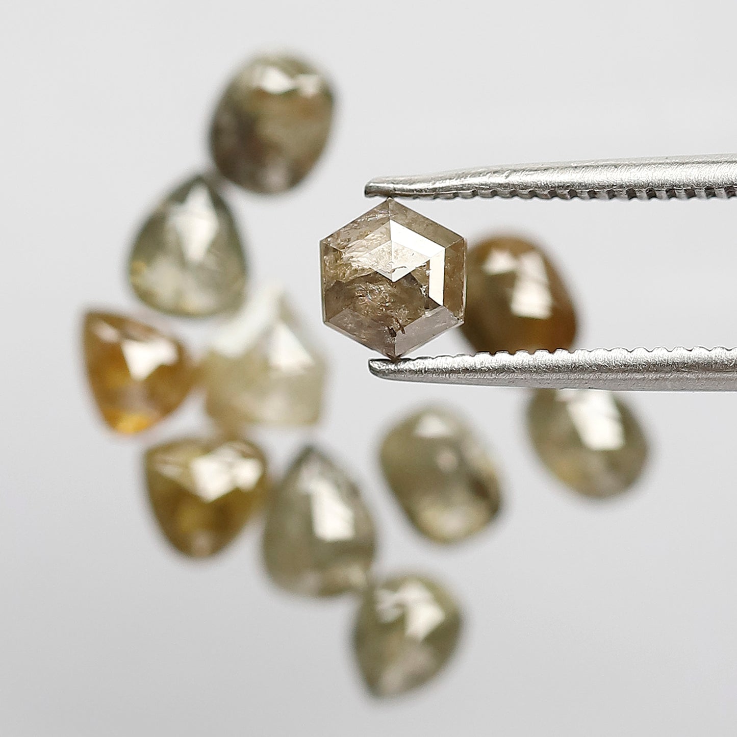 5.00 Ct Mixed Shape Rustic Diamond Lot | 11 Pcs Fancy Color 4.8–5.7 mm Natural Loose Diamonds