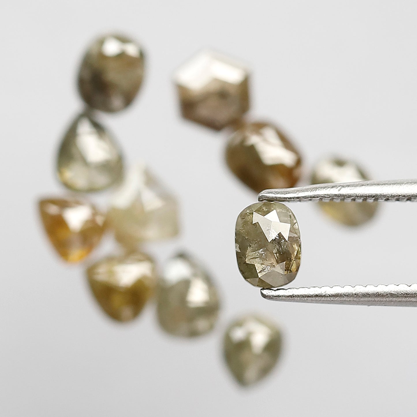 5.00 Ct Mixed Shape Rustic Diamond Lot | 11 Pcs Fancy Color 4.8–5.7 mm Natural Loose Diamonds