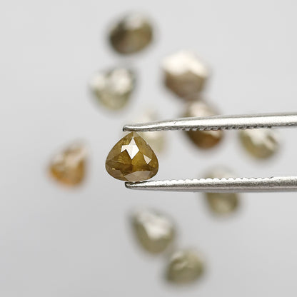 5.00 Ct Mixed Shape Rustic Diamond Lot | 11 Pcs Fancy Color 4.8–5.7 mm Natural Loose Diamonds