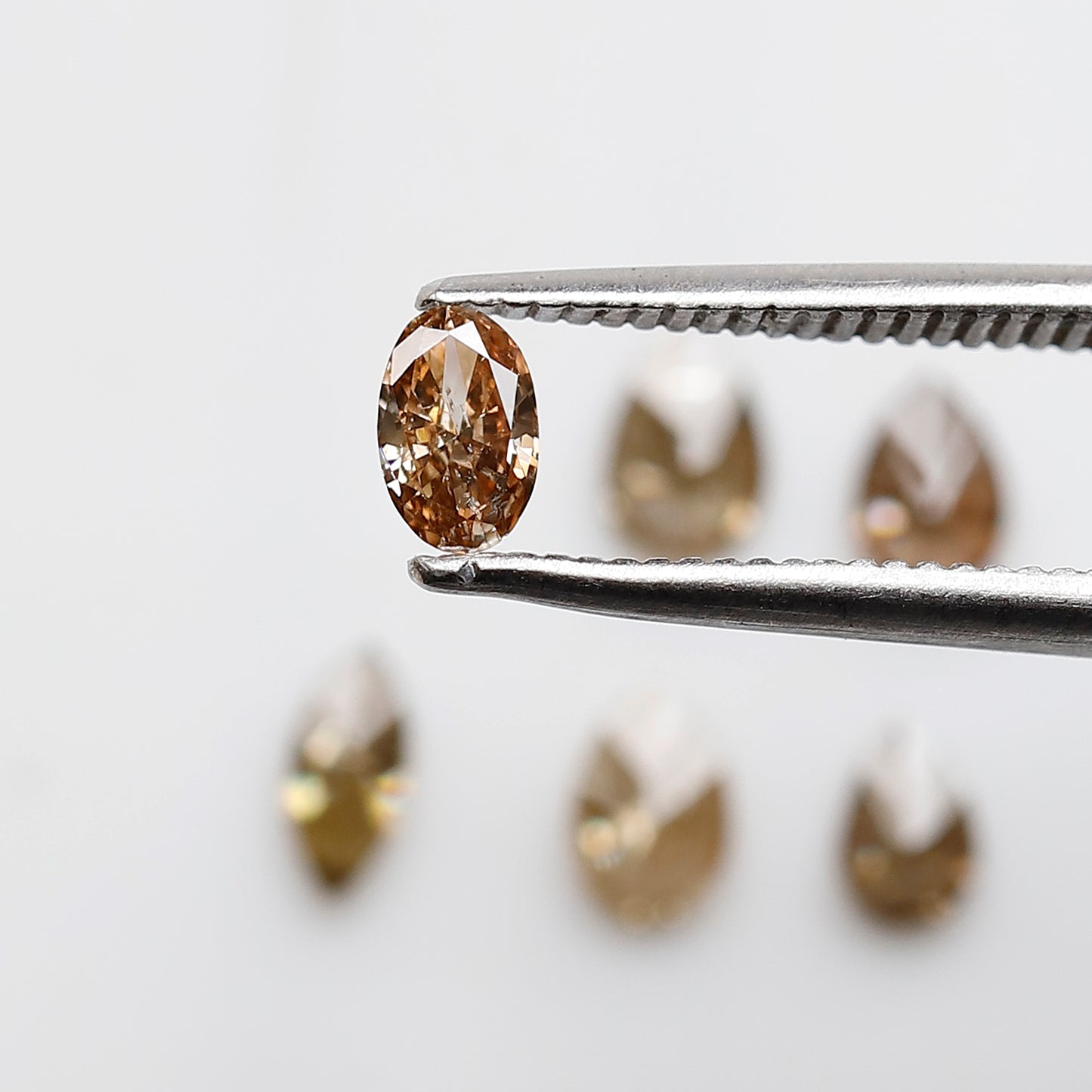 0.98 CT Natural Loose Diamonds 4.0 to 5.0 MM Mix Shape Of Fancy Diamonds Champagne Color Pear Cut, Oval Cut, Marquise Shape For 6 Pieces