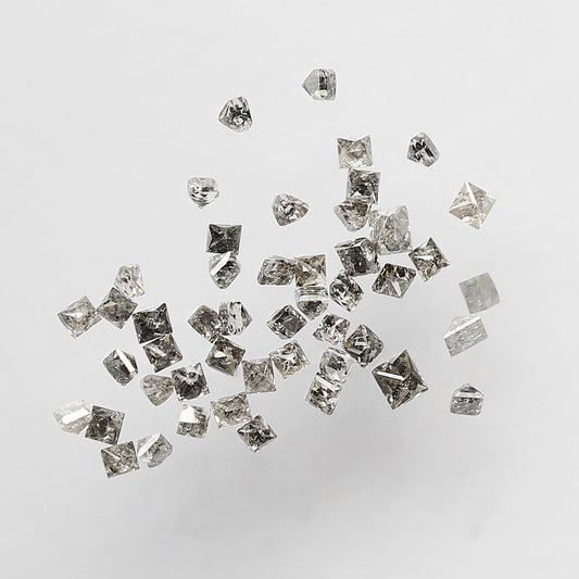 Natural 1.17 Ct Princess cut Diamonds | 50 Pcs Gray Black Salt & Pepper Loose Diamond Lot