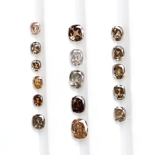 1.32 Ct Natural Loose Diamonds 2.0 to 3.8 MM Oval Cut Champagne Color SI Clarity Diamonds Modified Oval Shape For 16 Pieces