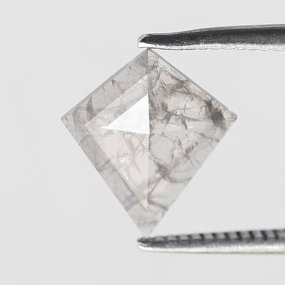 0.68 CT kite Shape Salt and Pepper Diamond 10 MM misty grey Color Loose Natural Diamond For Wedding Ring