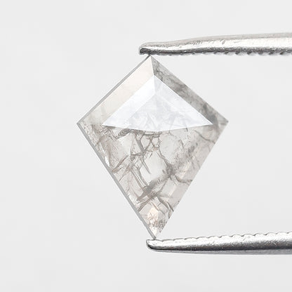 0.68 CT kite Shape Salt and Pepper Diamond 10 MM misty grey Color Loose Natural Diamond For Wedding Ring