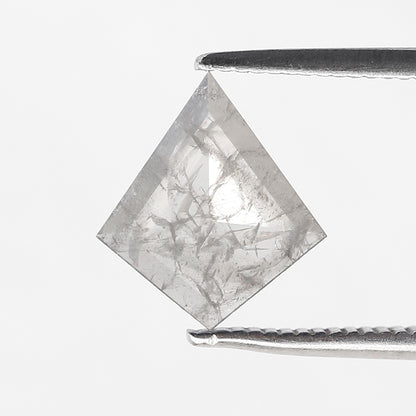 0.68 CT kite Shape Salt and Pepper Diamond 10 MM misty grey Color Loose Natural Diamond For Wedding Ring