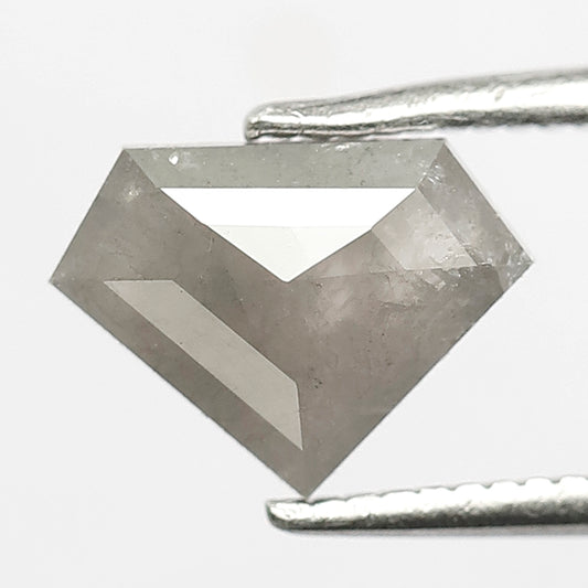 Natural 1.16 Ct Gray Black Pentagon Diamond | 6.60 MM Salt & Pepper Ethically Sourced Loose Stone For Pendant