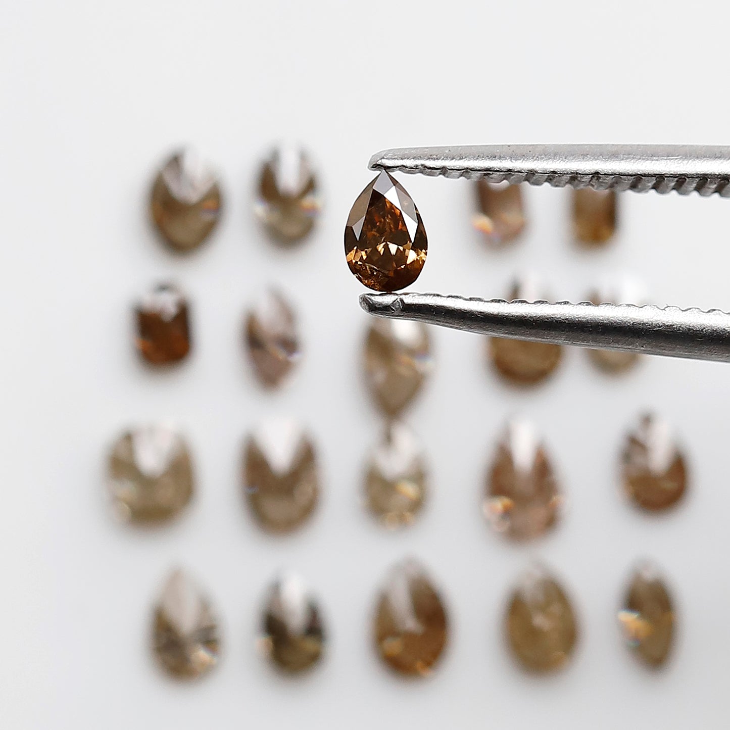 1.49 CT Natural Loose Diamonds 2.5 To 4.5 MM Fancy Diamonds Mix Lot Of Champagne Color Pear Cut, Oval Cut, Marquise Cut, Emerald Cut Diamonds