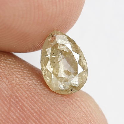 0.85 CT 7 mmYellowish Brown Pear shape salt and pepper loose diamond for Jewelry ring