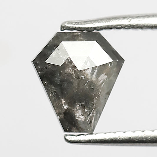 0.92 Ct Geometric Cut Gray Black Salt & Pepper Diamond | Natural Loose Conflict Free Diamond