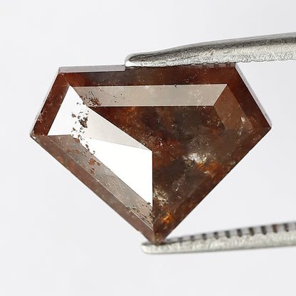 3.63 CT natural diamond,Fancy reddish color antique shield salt and pepper diamond