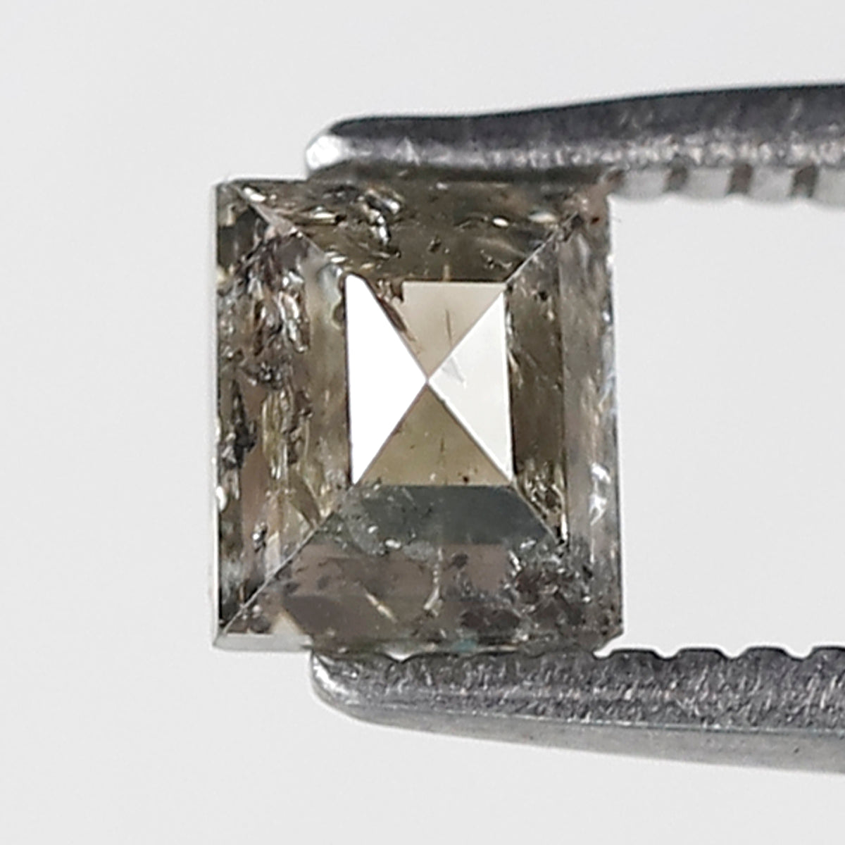 0.67 CT Geometric Shape Salt and Pepper Diamond 4.50 MM greenish Color Loose Natural Diamond For Wedding Ring