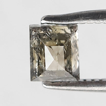 0.67 CT Geometric Shape Salt and Pepper Diamond 4.50 MM greenish Color Loose Natural Diamond For Wedding Ring