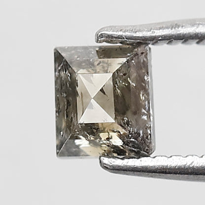 0.67 CT Geometric Shape Salt and Pepper Diamond 4.50 MM greenish Color Loose Natural Diamond For Wedding Ring