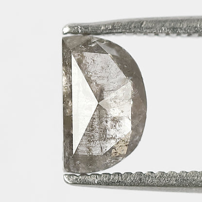 Half Moon 1.03 Ct Natural Gray Black Salt & Pepper Loose Diamond for Pendant Jewelry