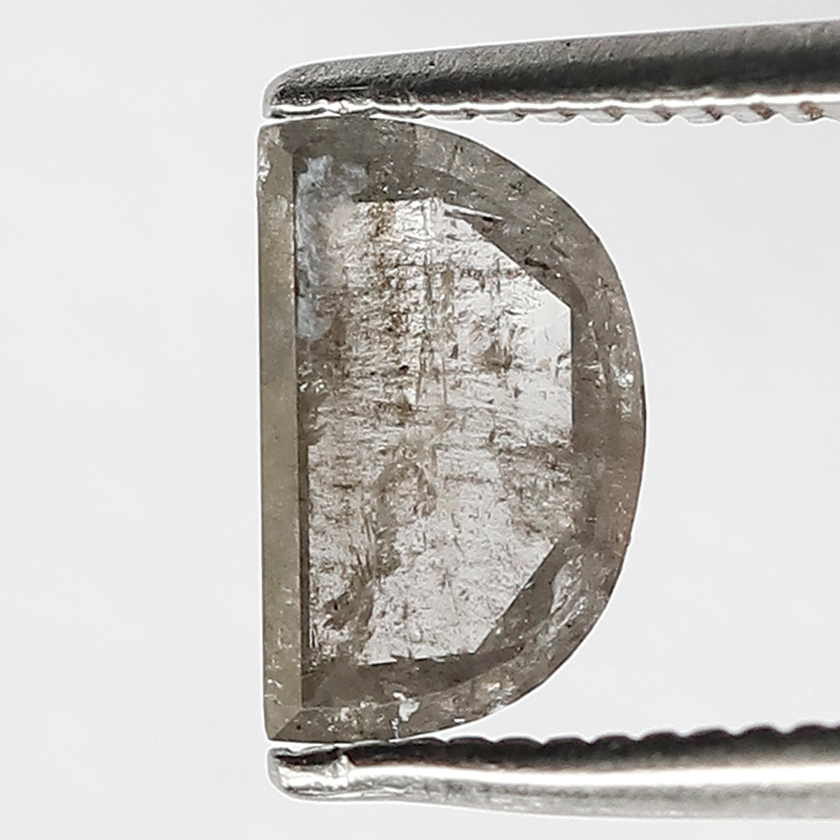 Half Moon 1.03 Ct Natural Gray Black Salt & Pepper Loose Diamond for Pendant Jewelry
