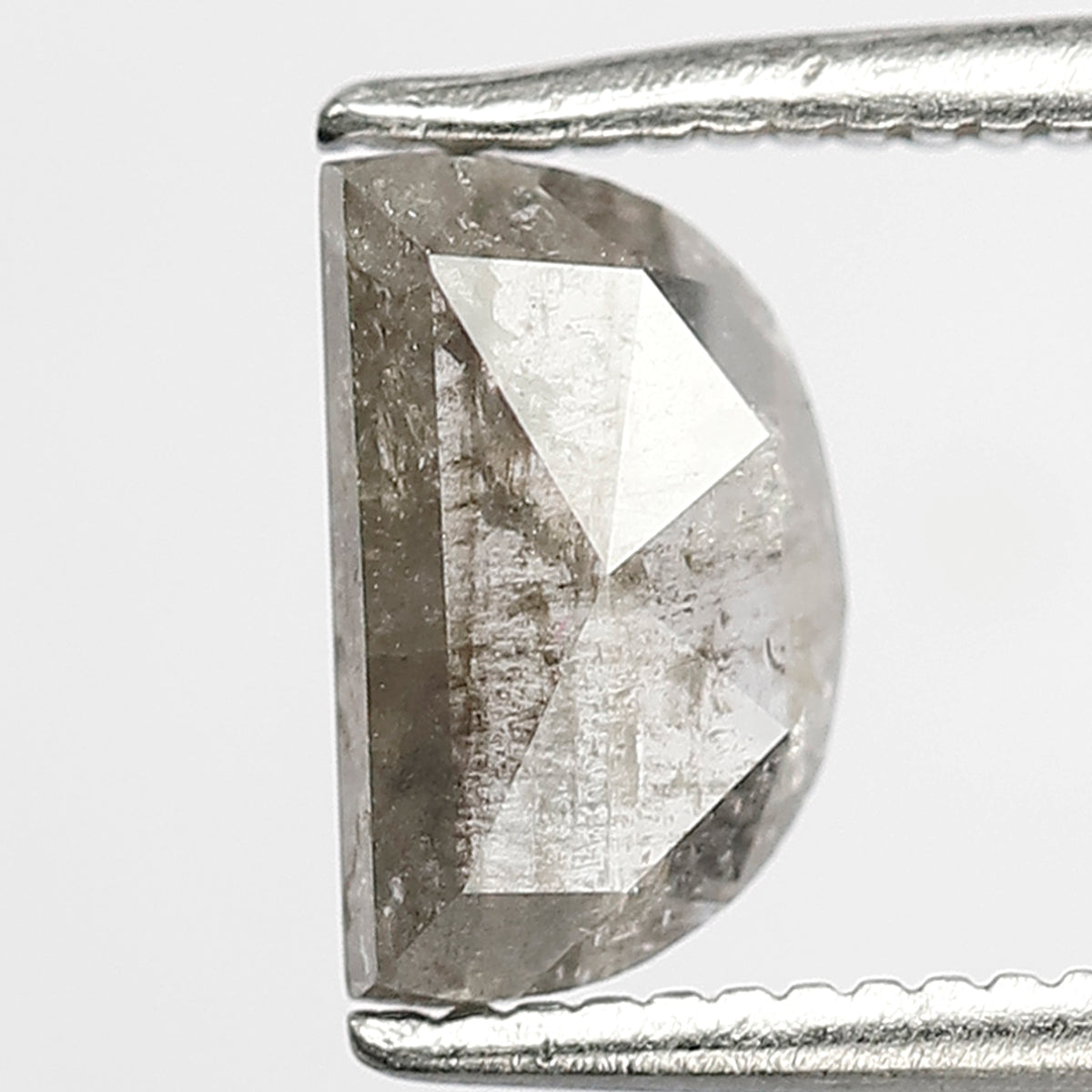 Half Moon 1.03 Ct Natural Gray Black Salt & Pepper Loose Diamond for Pendant Jewelry