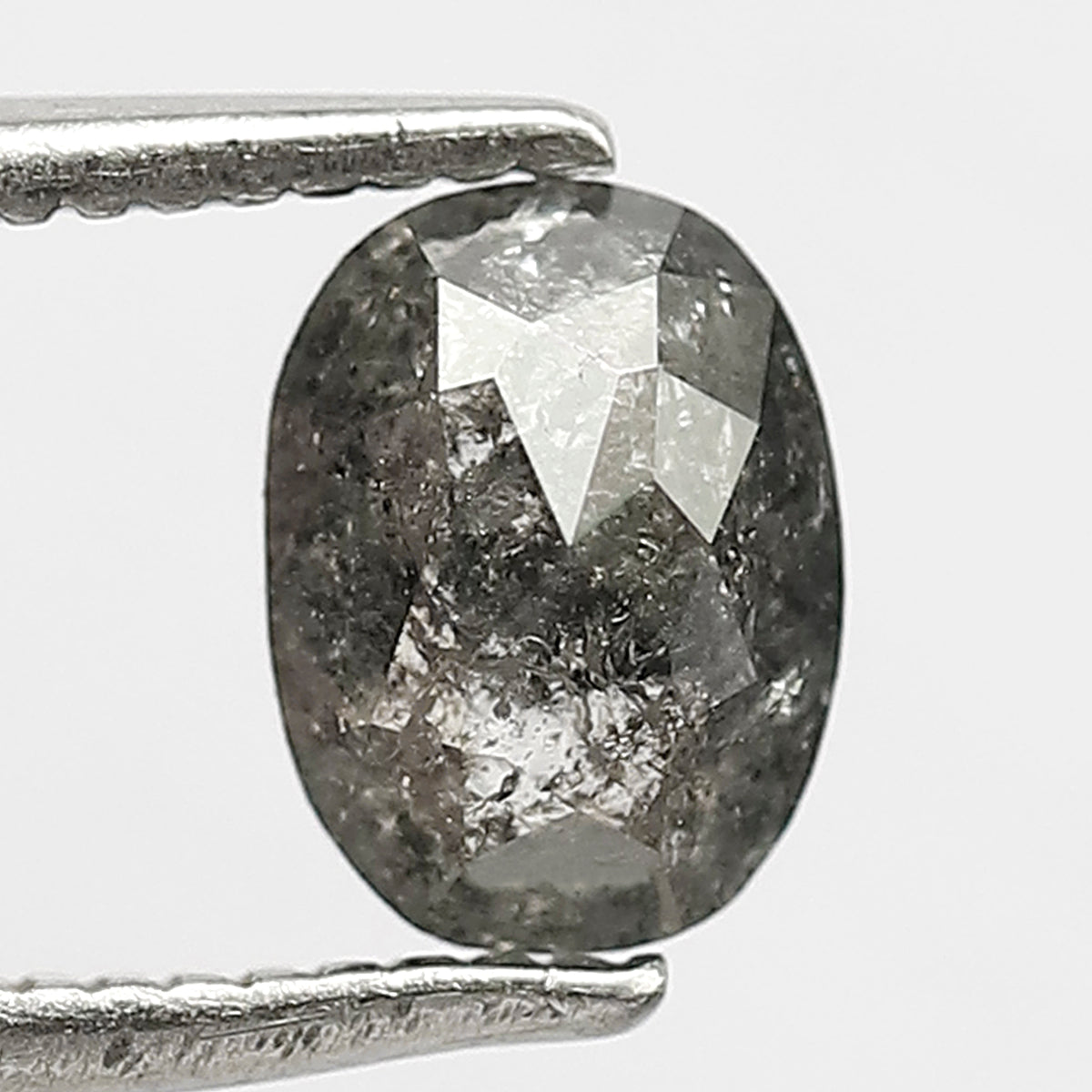 Oval 1.05 Ct Natural Gray Black Salt & Pepper Diamond | 6.60 mm Loose Unique Diamond for Engagement Ring, Bridal & Fine Jewelry