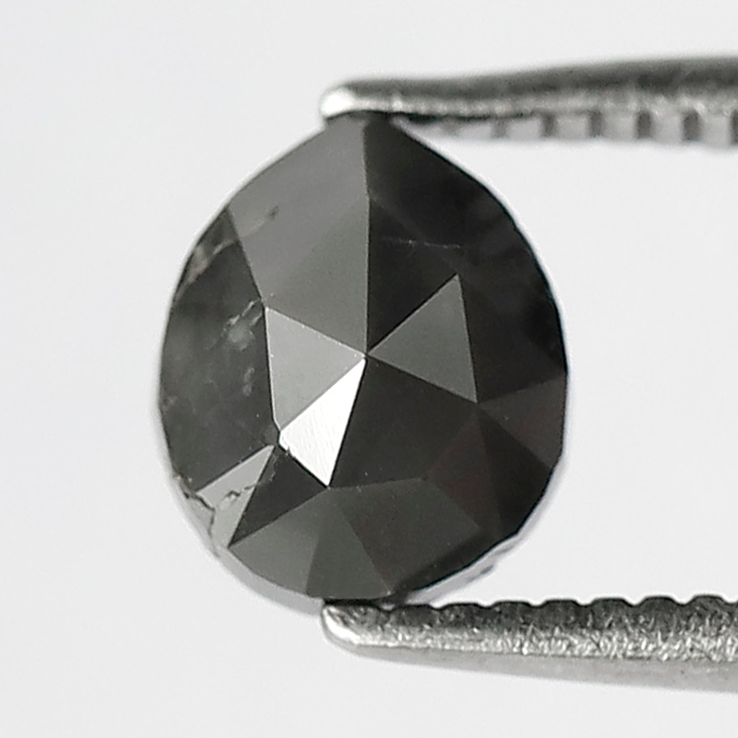 1.10 CT Natural dark grey black pear shape for alternative wedding ring