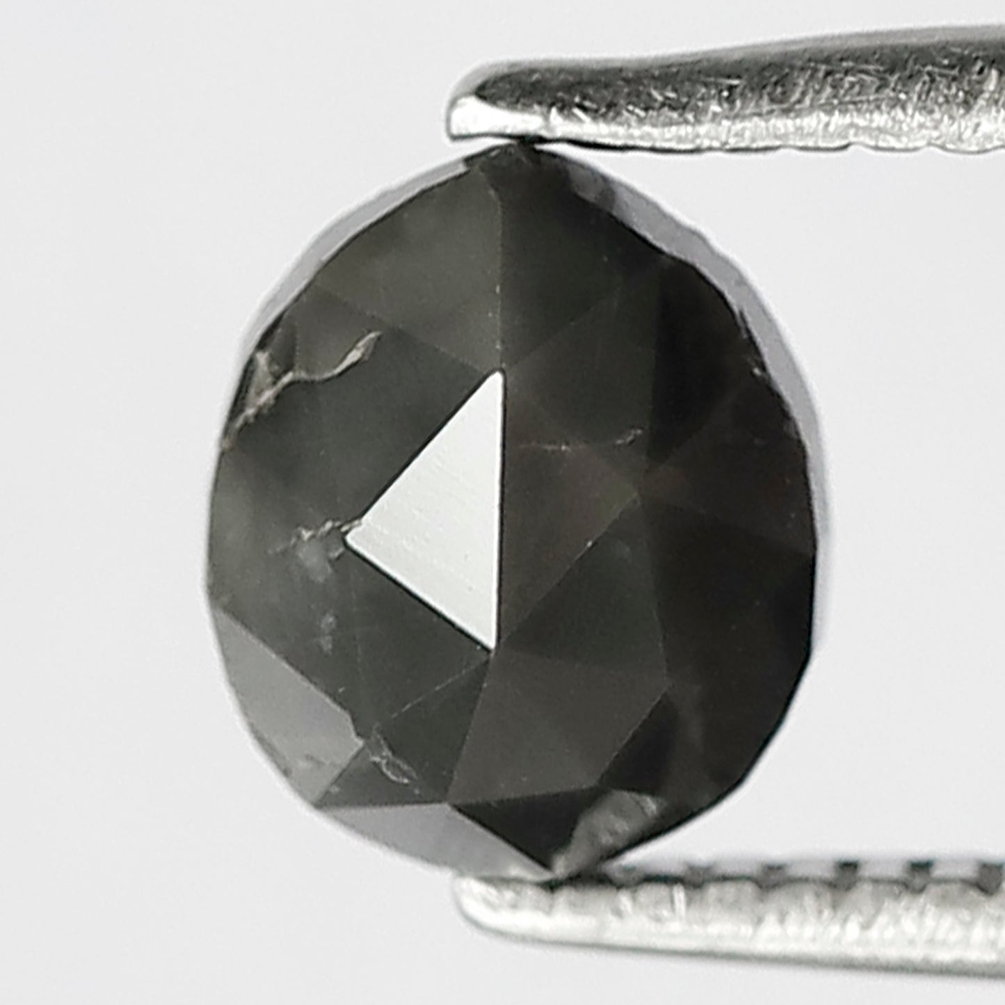 1.10 CT Natural dark grey black pear shape for alternative wedding ring