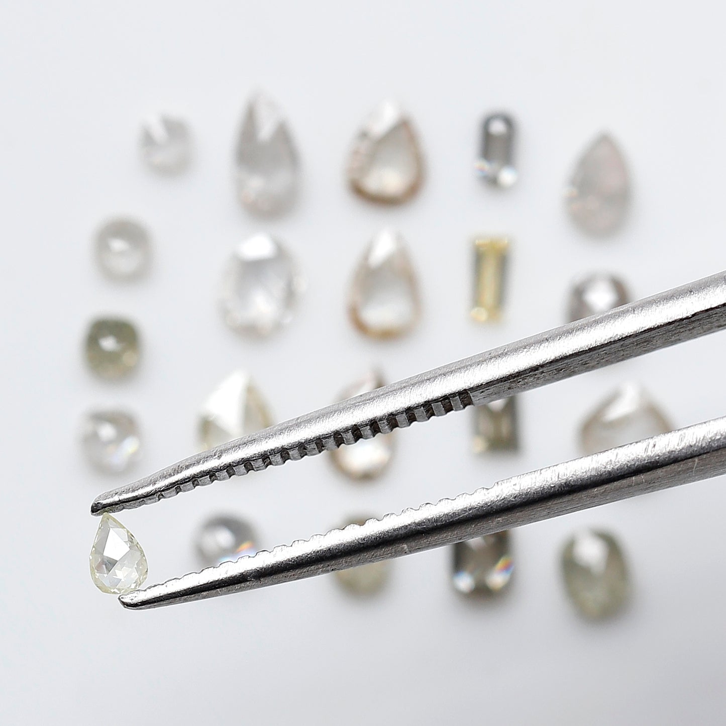 1.39 CT Mix Shape Natural Loose Diamonds 1.8 to 4.4 MM Pear Cut Oval Cut Emerald Cut Light Brown Color SI Clarity Diamonds For 21 Pieces