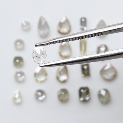 1.39 CT Mix Shape Natural Loose Diamonds 1.8 to 4.4 MM Pear Cut Oval Cut Emerald Cut Light Brown Color SI Clarity Diamonds For 21 Pieces