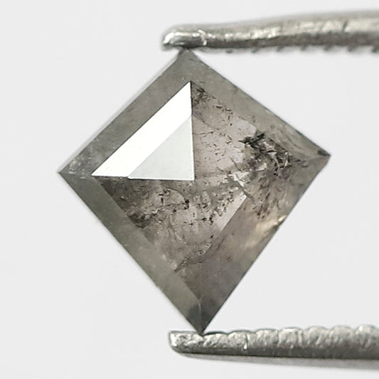 0.94 CT Kite Shape Salt and Pepper Diamond Natural Gray Black Conflict Free Diamond For Kite Diamond Ring