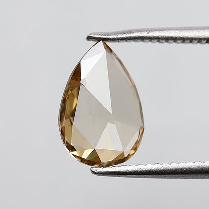 1.10 CT Fancy Champagne color Pear shape Natural Loose Rose Cut Fully Polished Eye Clean Si Clarity Diamond ideal for making Wedding Ring