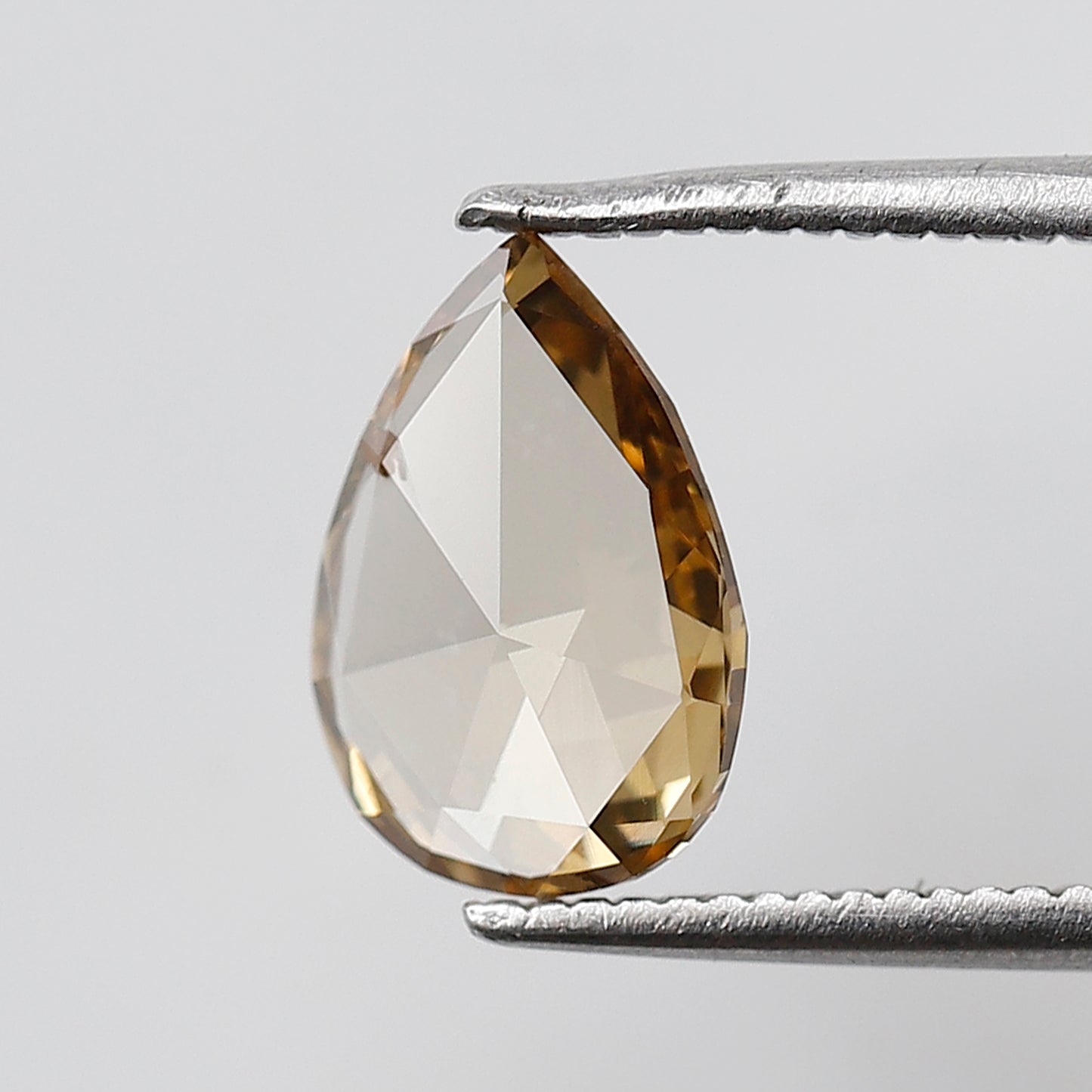 1.10 CT Fancy Champagne color Pear shape Natural Loose Rose Cut Fully Polished Eye Clean Si Clarity Diamond ideal for making Wedding Ring