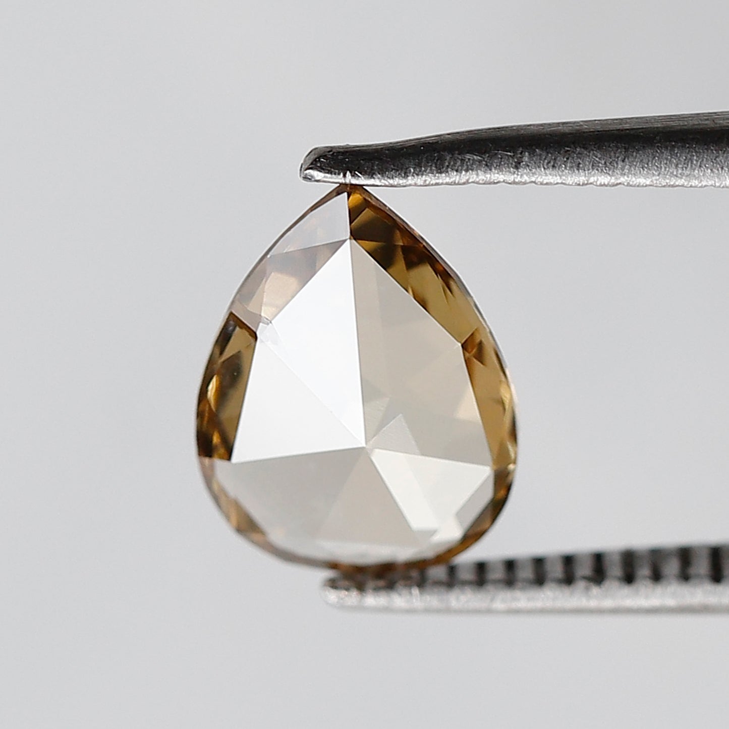 1.10 CT Fancy Champagne color Pear shape Natural Loose Rose Cut Fully Polished Eye Clean Si Clarity Diamond ideal for making Wedding Ring