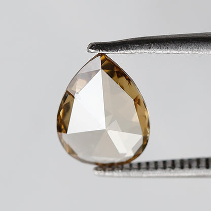 1.10 CT Fancy Champagne color Pear shape Natural Loose Rose Cut Fully Polished Eye Clean Si Clarity Diamond ideal for making Wedding Ring