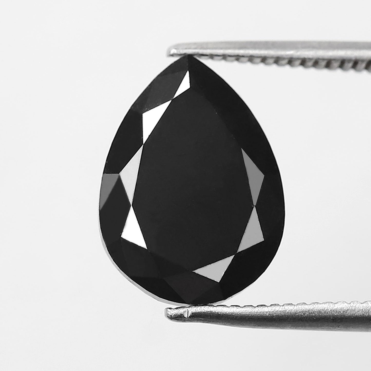 Natural Treated Black Pear Shape Diamond 3.83 CT, AAA Quality Loose Diamond for Bridal Jewelry Gift