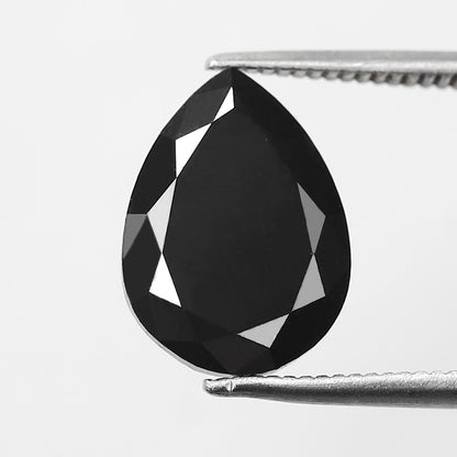 Natural Treated Black Pear Shape Diamond 3.83 CT, AAA Quality Loose Diamond for Bridal Jewelry Gift