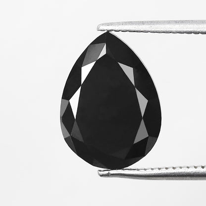 Natural Treated Black Pear Shape Diamond 3.83 CT, AAA Quality Loose Diamond for Bridal Jewelry Gift