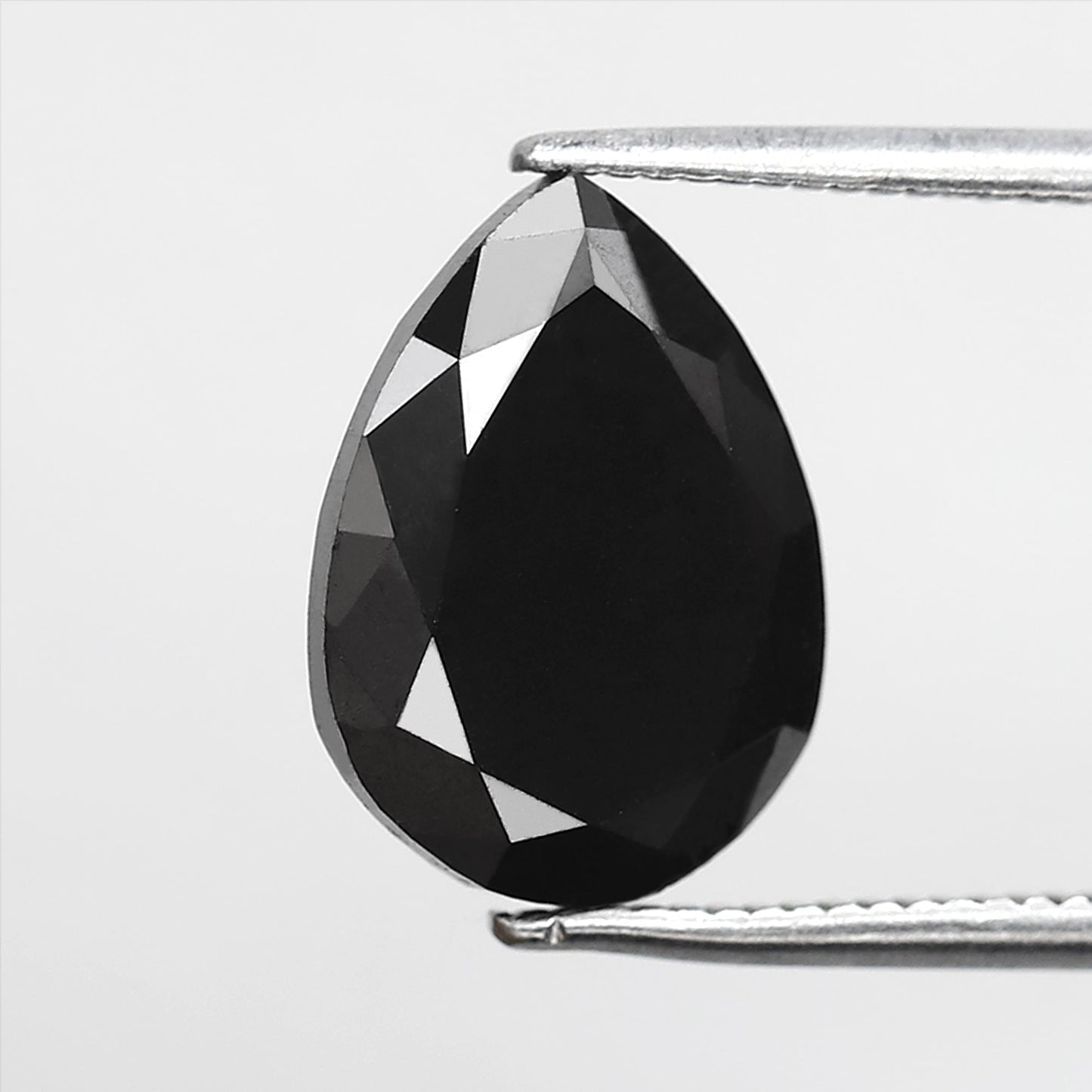 Natural Treated Black Pear Shape Diamond 3.83 CT, AAA Quality Loose Diamond for Bridal Jewelry Gift