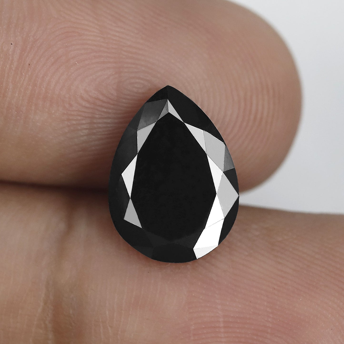 Natural Treated Black Pear Shape Diamond 3.83 CT, AAA Quality Loose Diamond for Bridal Jewelry Gift