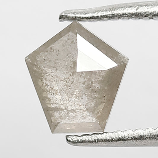 Natural Geometric cut 0.79 CT Loose Diamond, 6.70 x 6.70 MM Gray Black Earth Mined Diamond For Birthday Ring