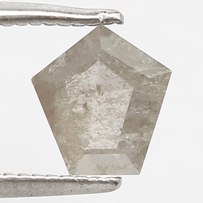 Natural Geometric cut 0.79 CT Loose Diamond, 6.70 x 6.70 MM Gray Black Earth Mined Diamond For Birthday Ring