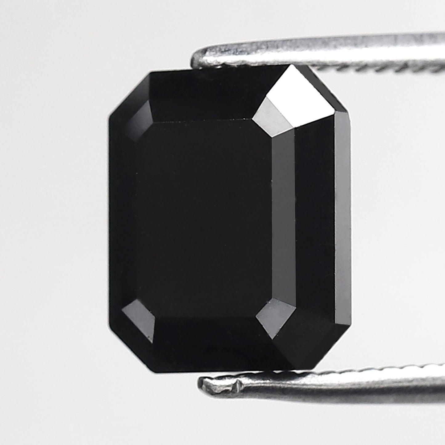 4.39 CT Large Emerald Cut Black Diamond, AAA Quality Natural Treated Loose Diamond for Anniversary Ring