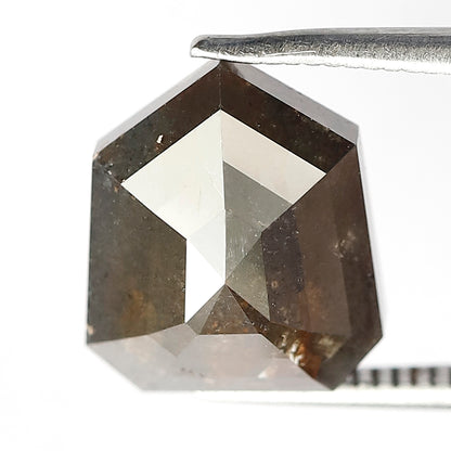 4.98 CT, 11 Rustic Modified cut Diamond ! Natural Brown Loose Diamond For Pendant