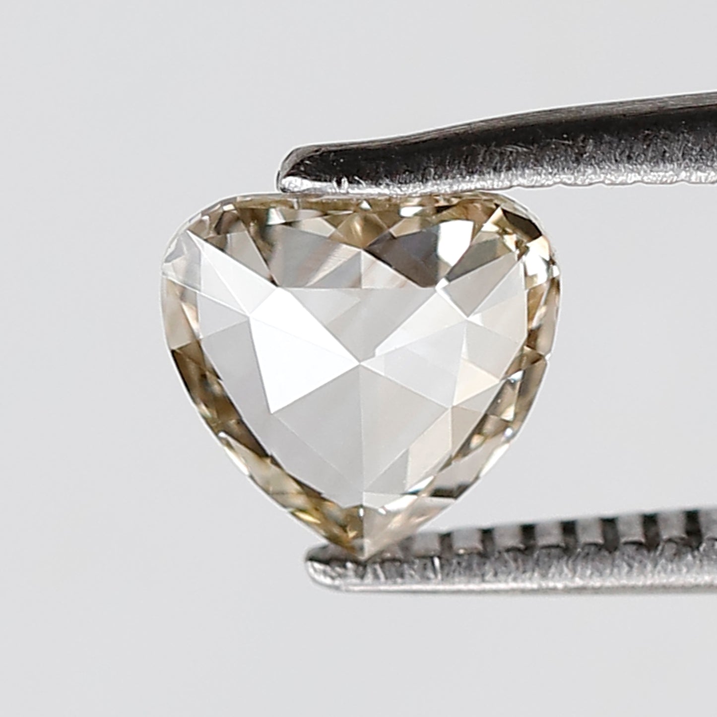 0.56 CT Marvelous Heart Shape Gleaming Faceted Loose Natural Rose Cut Diamond, 6 mm Earth Mine Champagne color for making Handmade Jewelry