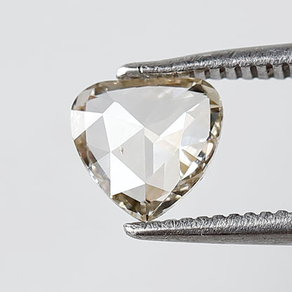 0.56 CT Marvelous Heart Shape Gleaming Faceted Loose Natural Rose Cut Diamond, 6 mm Earth Mine Champagne color for making Handmade Jewelry